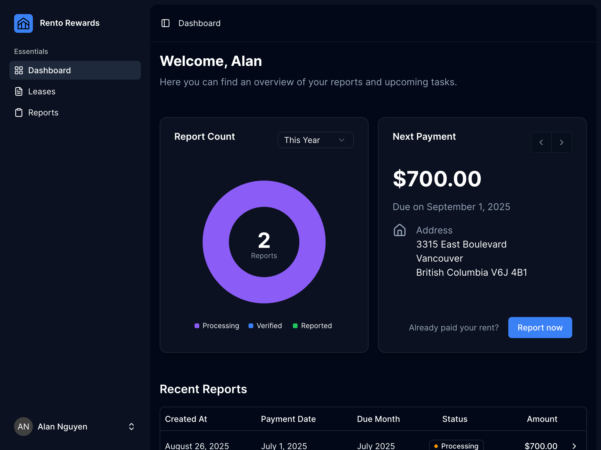Dashboard light mode