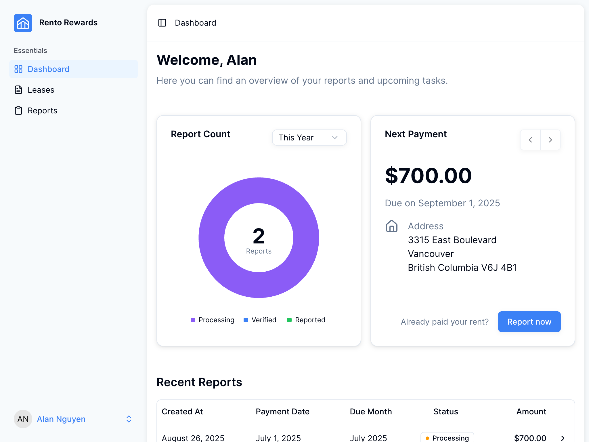 Dashboard light mode